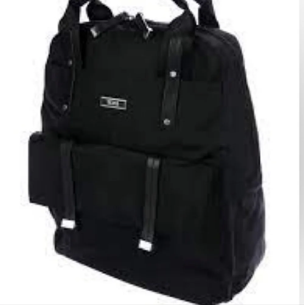 Tumi Epsom Convertible Backpack in Blue & Silver Hardware